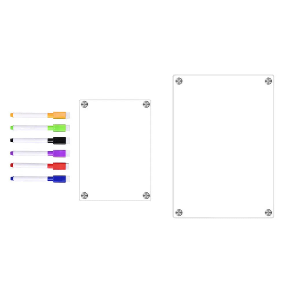 Clear Acrylic Magnetic Calendar Fridge Calendar Message Board Monthly Weekly Calendar Reusable Magnetic Dry Erase Board For Home