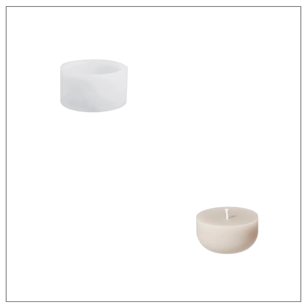 Christmas Bauble Candle Jar Silicone Mold, Reusable for Concrete Jesmonite Cement, Large/Small