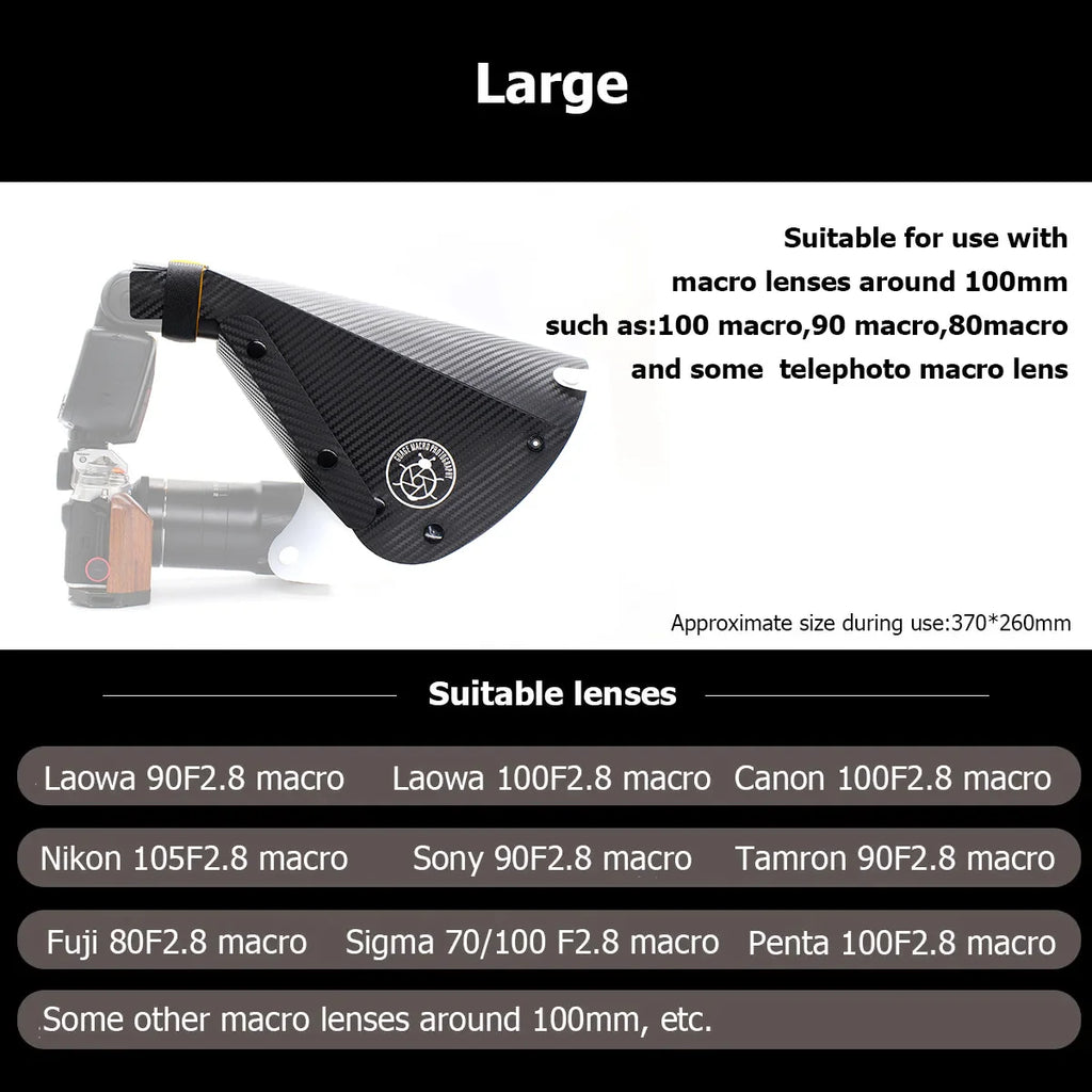Guage Hoof Cover Universal Flash Diffuser Softbox Speedlight Reflector Snoot Camera Accessories for Macro Lens Shooting