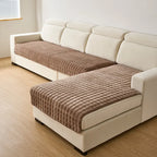Plush plaid sofa cushion non-slip four seasons universal living room sofa cover simple modern thickened velvet cushion towel