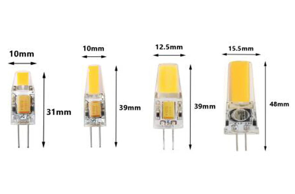 G4 led lamp lampada AC DC 12v 24V 2W 3W 5W 6W cob led light replace 360 Beam Angle Halogen Chandelier g4 led bulb 5pcs