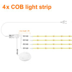 4PCS LED Strip / Neutral White / 2M / EU Power Plug