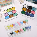 9-Color  Macaron Series Oil Painting Gel, Nail Art Glue, Shiny Bright Colors, High-Saturation Cream Texture Strong Gel, Durable