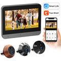 Mini WiFi Tuya SmartLife APP 3MP Digital Peephole Eye Viewer Night Vision PIR Motion Detection Cat Eye Door Camera Alexa Google