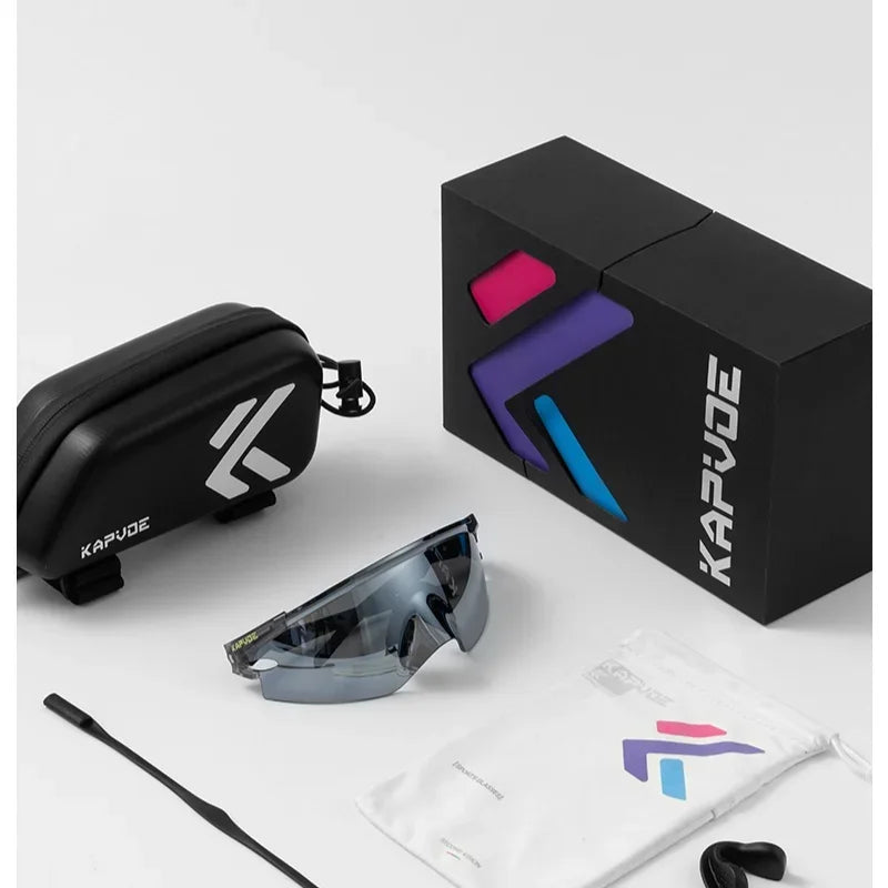Kapvoe Cycling Sunglasses for Road Bike & MTB, Photochromic Lens Options, Unisex