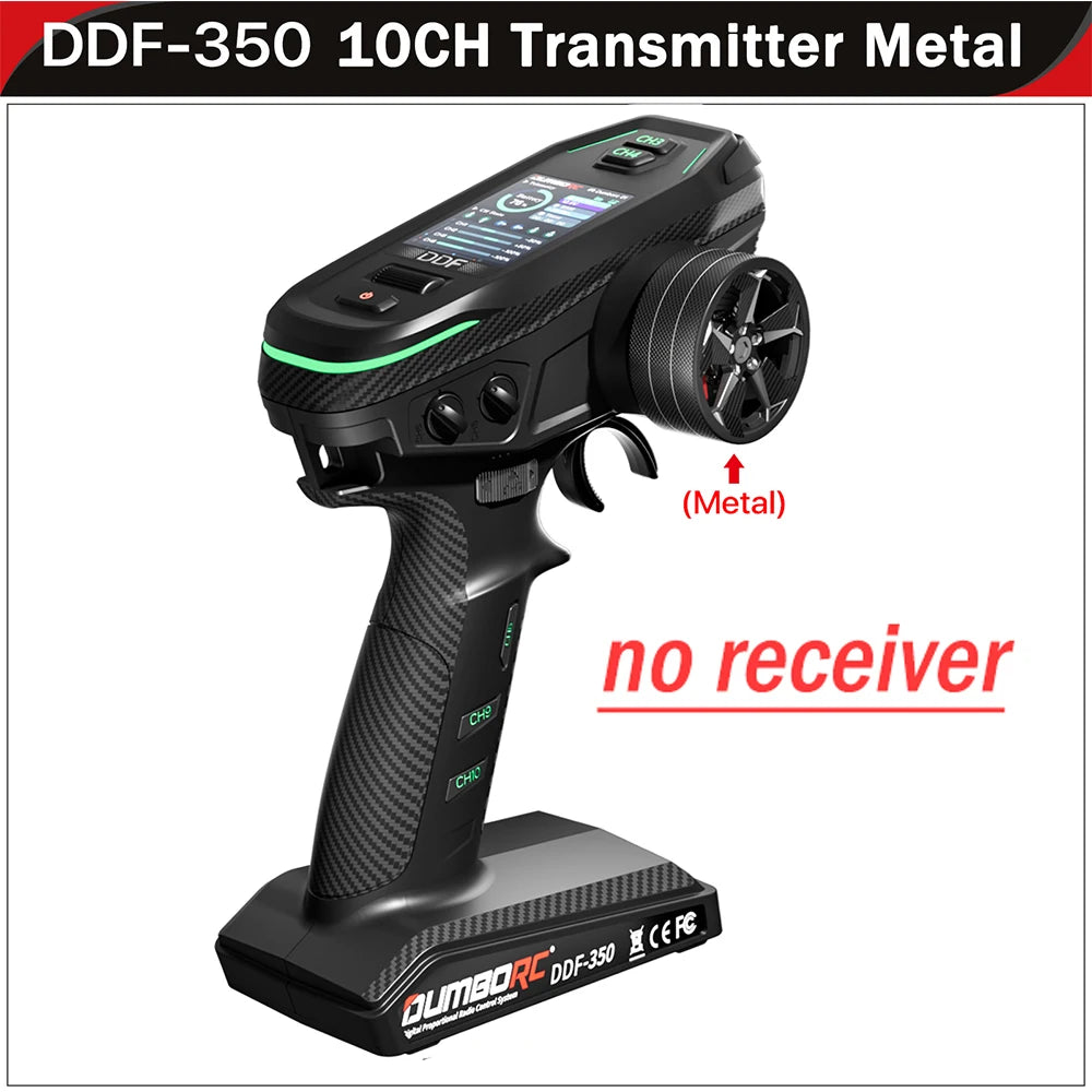 DUMBORC DDF-350 10CH Remote Controller 2.4G 10Channel Transmitter P6F P6DC Gyro Receiver for Drift Car Tank Boat Robot Toy Wltoy