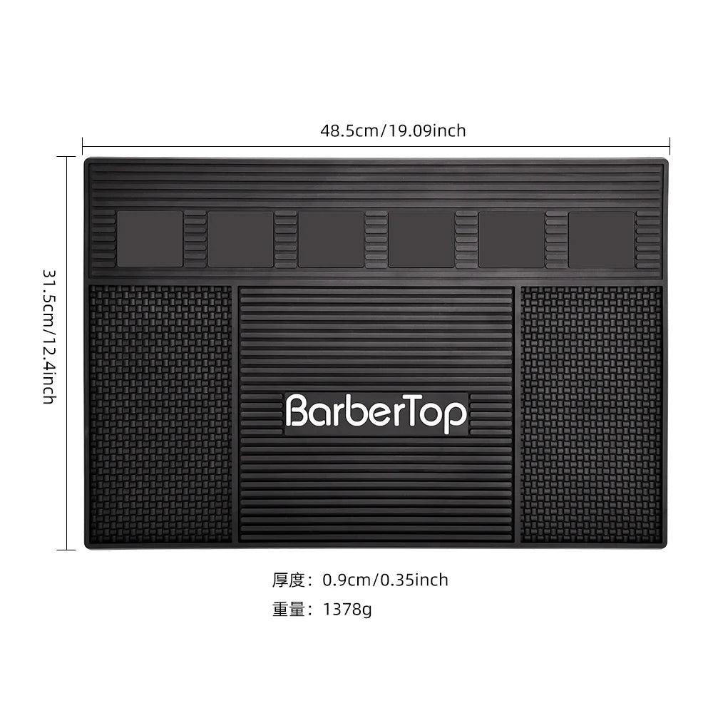 Barber Mats Barber Tools Storage Mat Barbershop NonSlip Magnetic Silicone Cushion Tray Storage Heat Insulation Working Pad ﻿