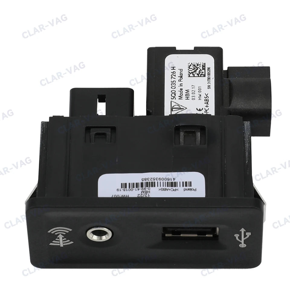 5G0035222E MIB2 USB CarPlay Media AUX Socket Switch Install Plug Button Harness For VW Golf 7 MK7 5Q0035726E 5Q0035222E