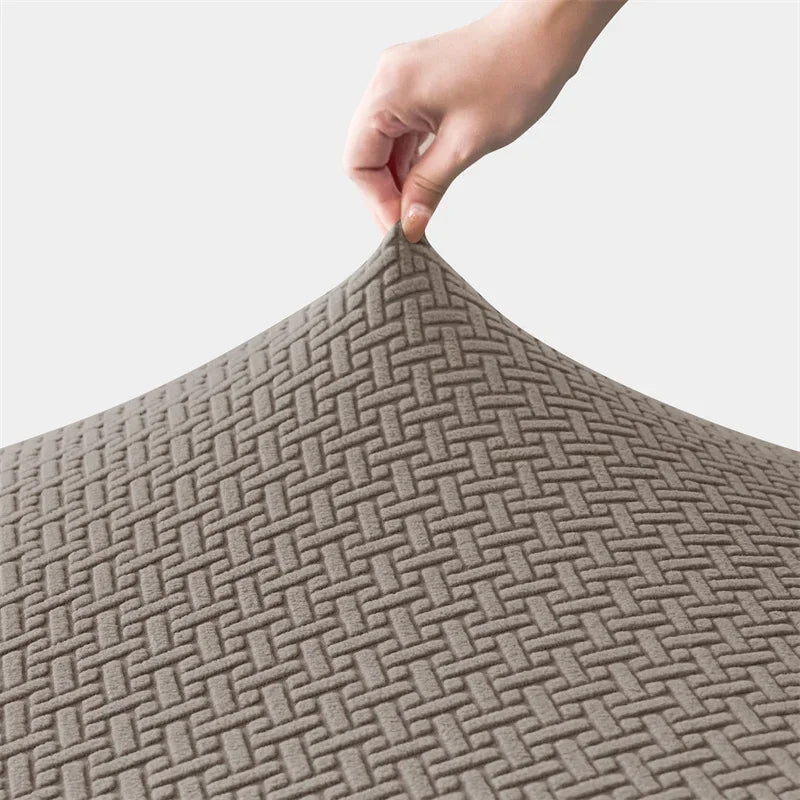 2 Pcs/set Jacquard RV Dinette Sofa Seat Cushion Covers Elastic Armless Couch Slipcovers Booth RV Camper Car Bench Backrest Cover