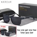 BARCUR Design TR90 Sunglasses Men Polarized Light Weight Sports Sun Glasses Women Eyewear Accessory Oculos UVAB Protection