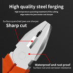 3-Piece Set of Wire Cutters, Diagonal Pliers, Needle-Nose Pliers, Industrial-Grade Premium Pliers, Made of Durable Chrome Vanadium Steel, Suitable for Cutting Wires, Tightening Screws, Etc