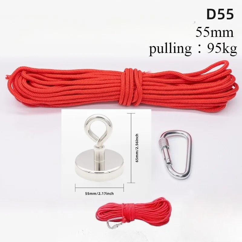 Super strong neodymium magnet, iron and boron lifting ring, magnetic suction cup, salvage artifact set