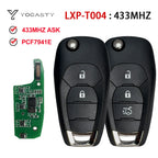 YOCASTY 5933396 2/3/4 Buttons Flip Remote Car Key 433MHz ASK For Chevrolet Cruze Avo Holden Trax LS badge Trailblazer PCF7941E