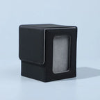 Trading Card Storage Box PU Leather Magnetic Lid with Window, Moisture Resistant Deck Case