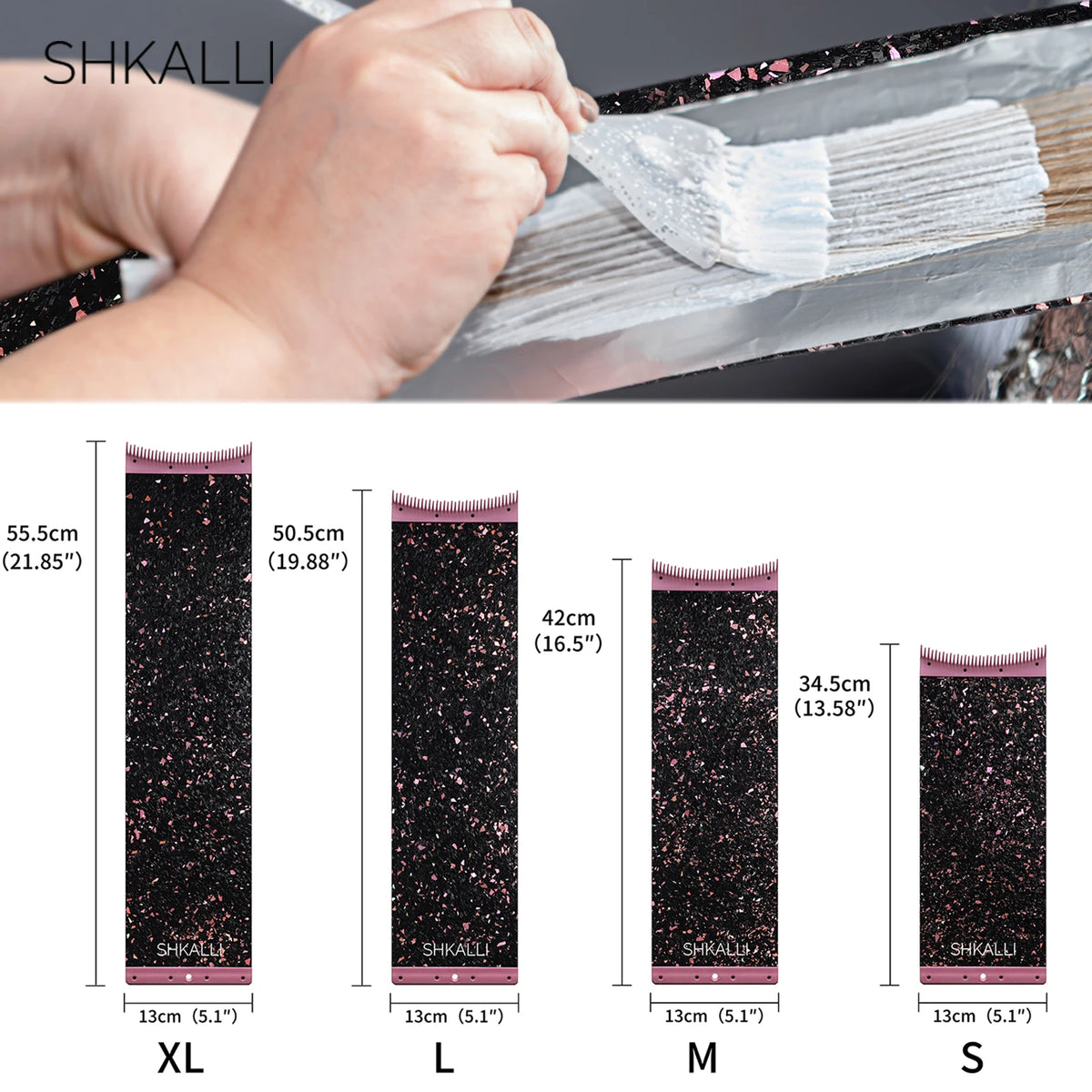 Carbon Fiber Hair Highlighting Board with Comb Teeth, Hair Coloring Tool, Sizes S-XL