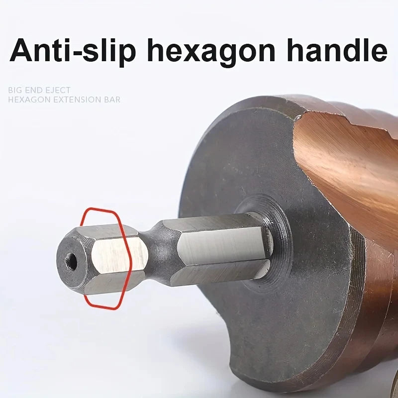 Rafford 4-12/4-20/4-32mm M35 Cobalt Step Drill Bit Tapered HSS-CO HSS Drill Bit Spiral Groove Triangle Shank For Stainless Steel