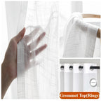 Modern Minimalist 1pc White Tulle Sheer Curtains Window Curtains for Living Room Bedroom Dining Blackout Decor Elegant Thick