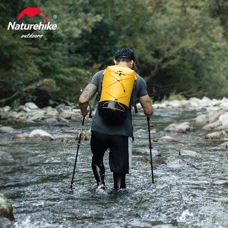Naturehike TB03 TPU Waterproof Dry Bag Wet/Dry Separation 20L 30L 40L Khaki/Yellow