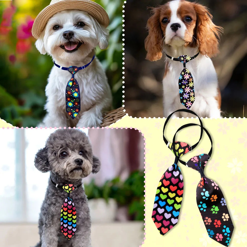 50pcs Small Dog Cat Neckties For Pet Grooming Adjustable Bone Pet Dog Bowties /Ties For Dogs Pets Grooming Accessories