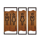 Imitation Wood Bathroom Signage Toilet Signage Address Gym Dressing Room Bathroom Wall Attached Bedroom Bathroom Door Signage