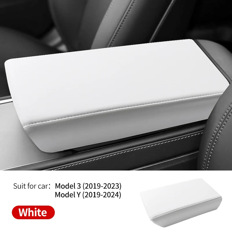 Car Center Console Armrest Pad  For Tesla Model 3 Highland / Model Y Juniper ABS Armrest Box Protective Cover Auto Accessories