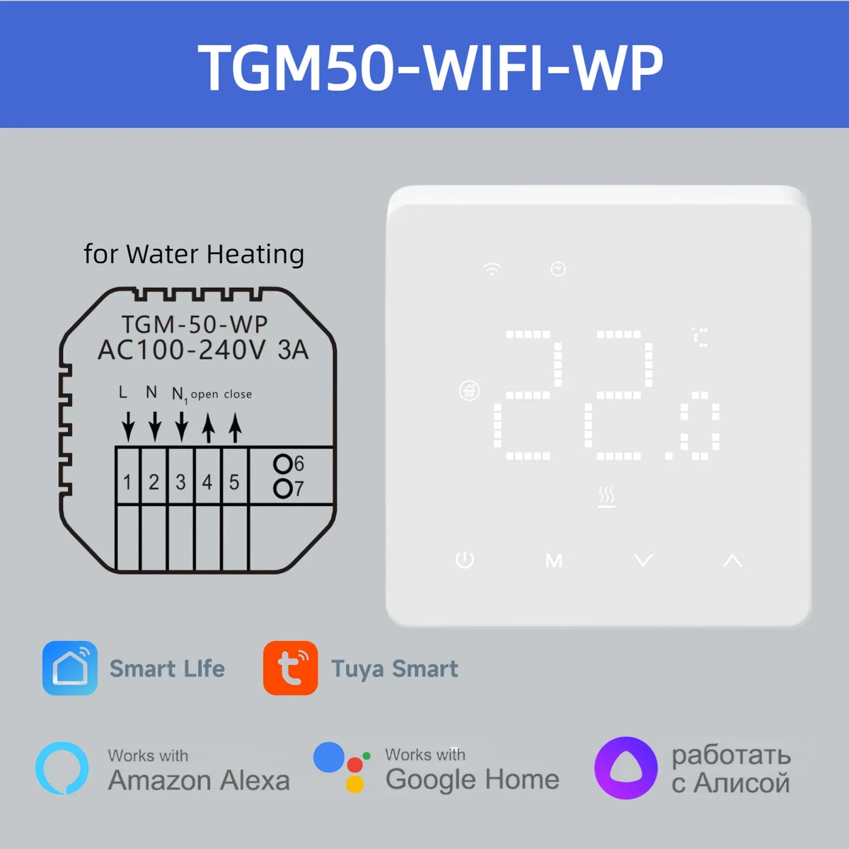Beok Tuya Wifi Room Thermostat Underfloor Heating System Thermoregulator for Gas Boiler Electric Heating with Alexa Google Home