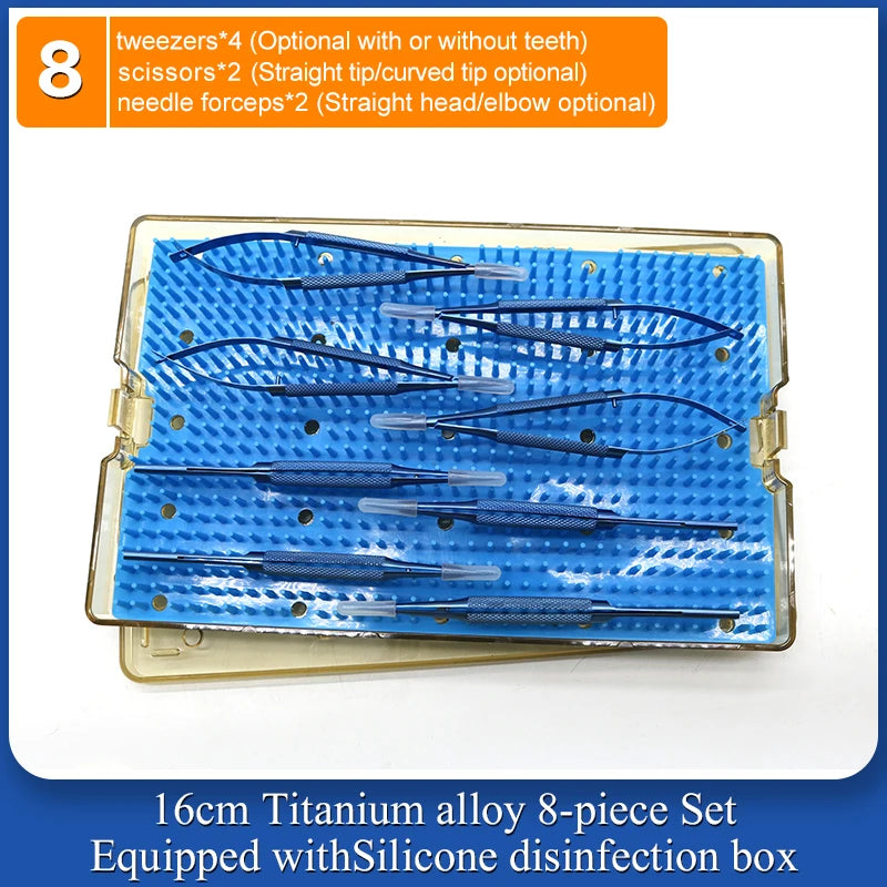 4 Pieces/set Of Ophthalmic Microsurgery Instruments 12/16/18cm Scissors+Needle Holder+tweezers Stainless Steel Surgical Tools
