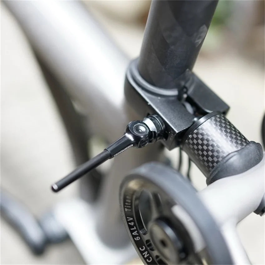 Brompton T Line Titanium Seatpost Clamp Lock, Black/Gold/Silver