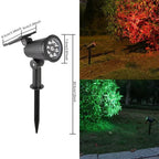 Solar LED Landscape Spotlight 9-LED Adjustable In-Ground/Wall Light IP65 Outdoor 1-4pc
