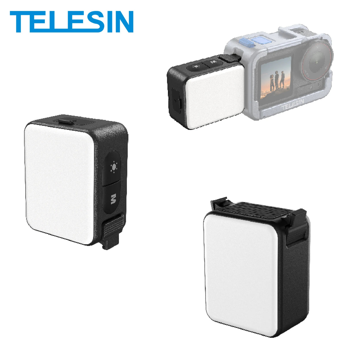 TELESIN Quick Release Mini Fill Light Mini Waterproof Selfie Light For DJI OSMO Action 2 3 4 5pro Selfie Light For OSMO Action
