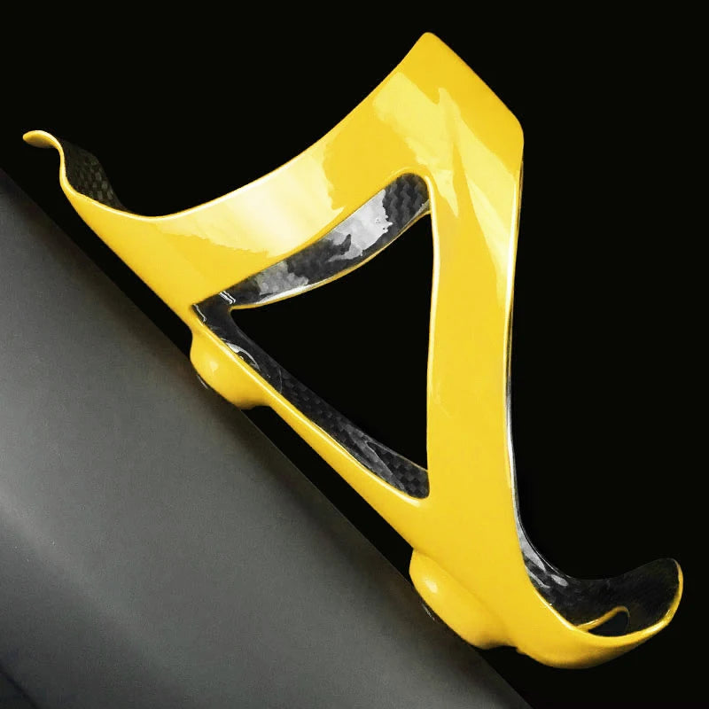 Carbon Fiber Bicycle Water Bottle Cage Holder, One-Piece High Strength, Glossy/Matt Black, Red, White