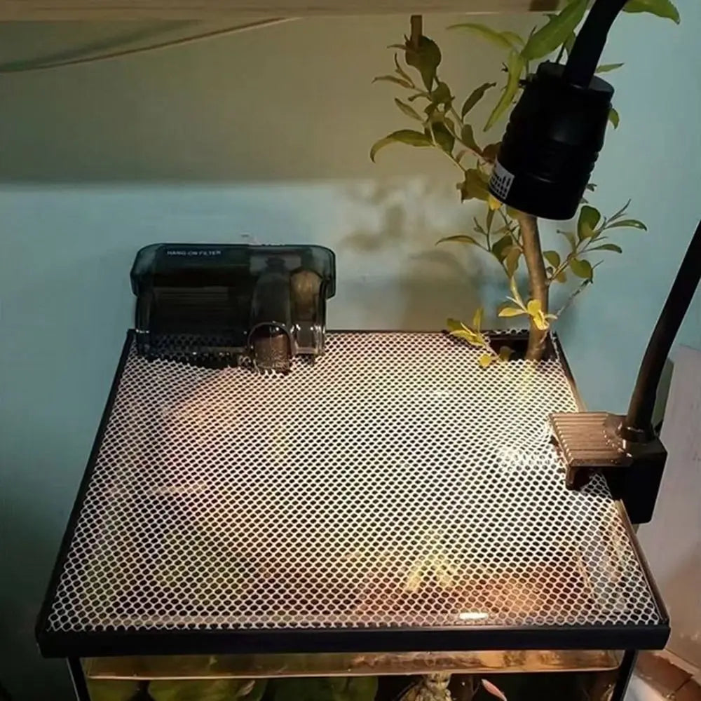 Durable Magnetic Fish Tank Lid Cover DIY Easy Installation Aquarium Anti-jump Net Turtle Tank Net Aquarium