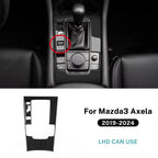 For Mazda 3 Axela BP 2019 2020 2021 2022 2023 2024 2025 Real Soft Carbon Fiber Sticker Automatic AT Car Gear Shift Panel Trim