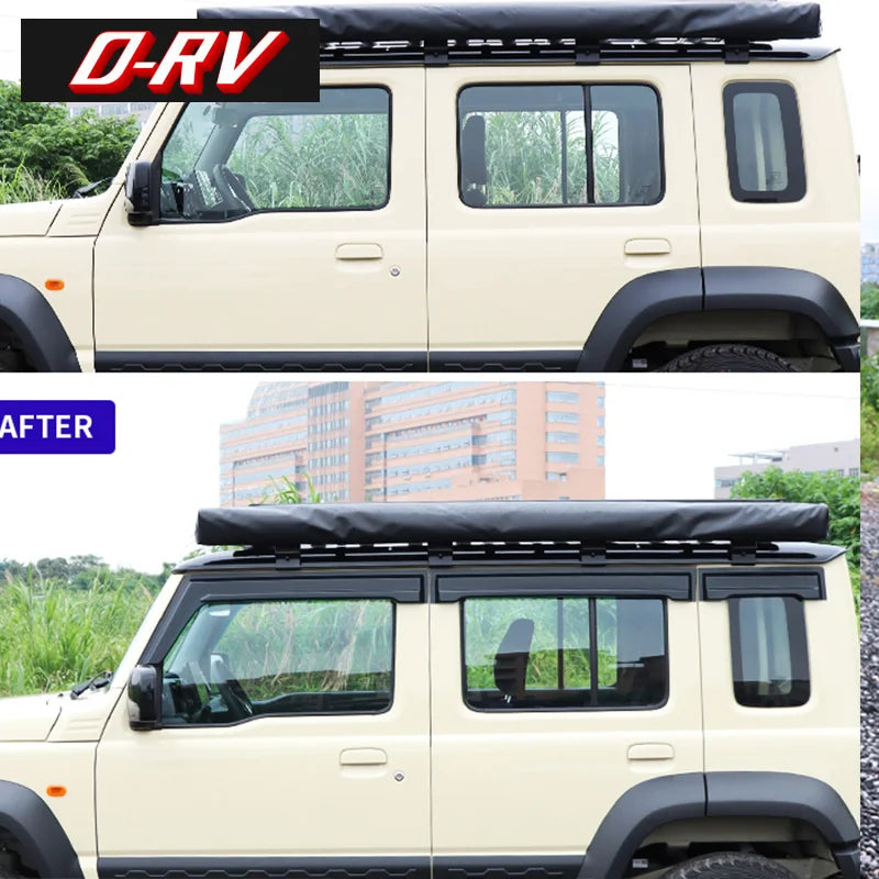 6pcs Car Window Visors Rain Guards for Suzuki Jimny 2023-2024 5-Door, Smoke Tint