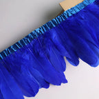 10Meters Goose Feather Fringe Ribbon Handicraft Accessories White Swan Feathers Trims Carnival Plumas Dress Decoration Wholesale