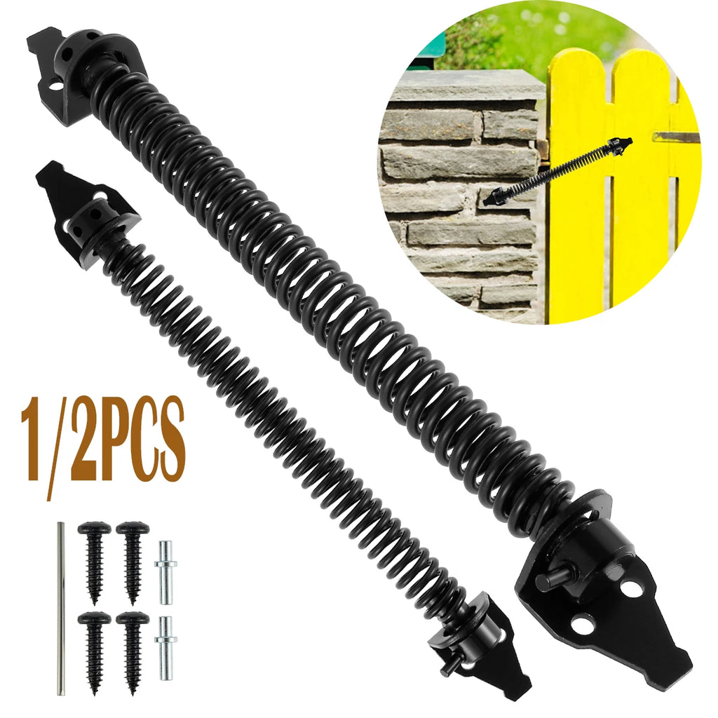 Garden gate spring closer 8 inch carbon steel automatic gate/door closer, black, 1pc/2pcs