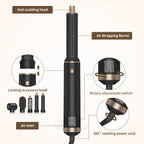 UKLISS 5 in 1 Blow Dryer Brush, Hair Dryer Brush Air Curler Air Curling Wrap Styler, Hot Air Brush Negative Ion Curler