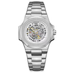 Men automatic watch luxury mechanical watches waterproof business skeleton wholesale stainless steel gift man watch