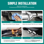 Dual Exhaust Tip Tailpipe 2.5 Inch Inlet 3.5" Outlet 9.5" Length Polished Stainless Exhaust Tip for Car Truck Double Wall