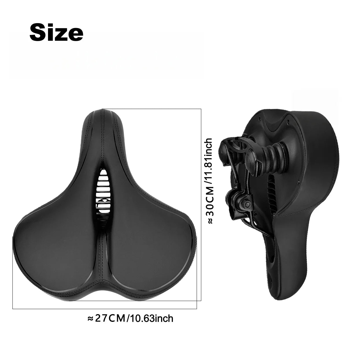 Wide Replacement Bike Saddle,Fit for Indoor & Outdoor Bicycles,Comfortable Bike Seat Cushion for Men & Women,Cycling Bike Parts