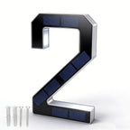 12CM Solar Lighted House Number Outside Light-up LED Address Number Waterproof House Number Light Address Sign Home Decor