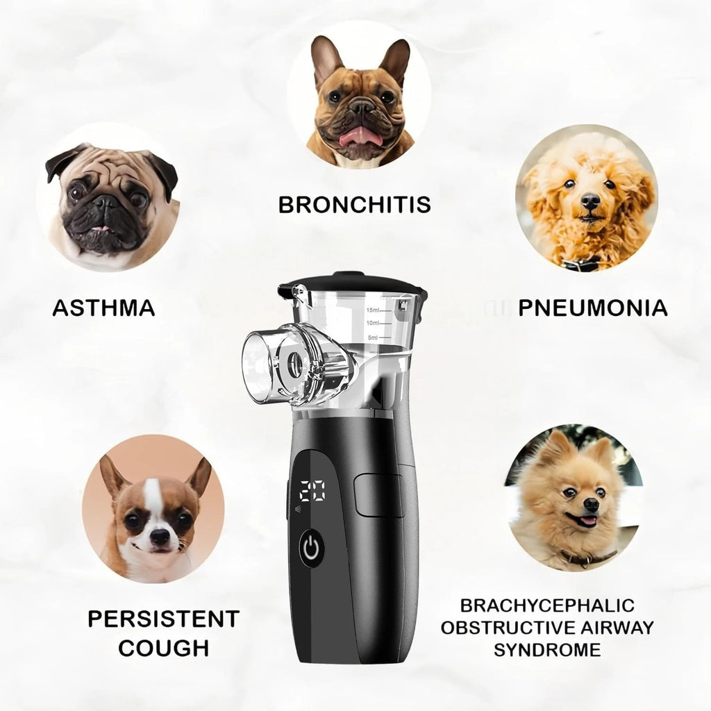 Portable Pet Nebulizer Low Noise Animal Inhalation Machine For Cat Dog Respiratory Care Home Pet Health Supplies