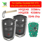 Liberty HYQ2AB HYQ2EB 315/433MHZ Proximity Keyless Smart Remote Card Key for Cadillac Escalade ATS CT6 CTS SRX XTS XT4 XT5 XT6