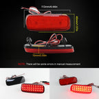 2X Red LED Rear Bumper Reflector Light 6340E6,6340E7 For Citroen C1 C5 For Peugeot 107 206 607 Expert For Fiat Scudo 2007-up