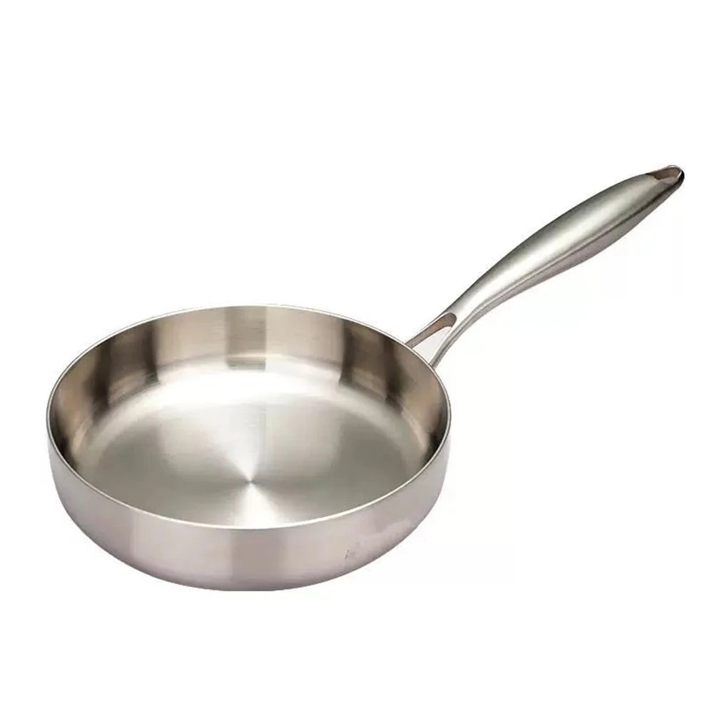 316 Stainless Steel Frying Pan Wok NonStick Pan Fried Steak Pot Uncoated Kitchen Cookware For Gas Stove and Induction Cooker Wok