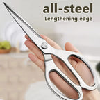 Stainless Steel Kitchen Scissors, Powerful Multifunctional Household Scissors for Meat, Poultry, Free Magnetic Scissors Cover