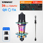 TANKE 120 Click Hub 6 Bearing MTB Hub Front Rear 28 32 36 Holes Disc Brake Mountain Bicycle Hubs 7 8 9 10 11 12 Speed Bike parts