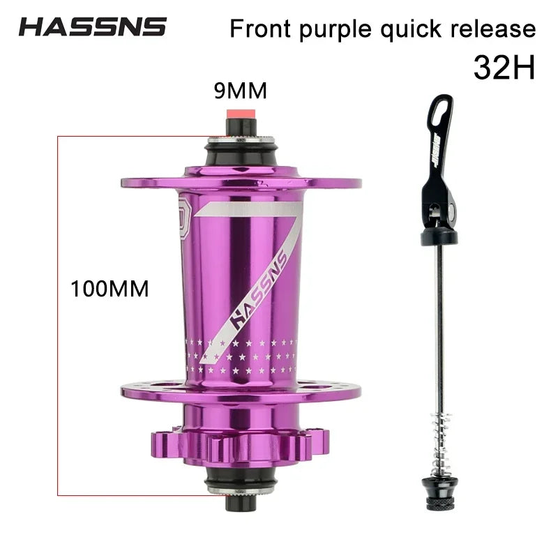 Hassns Cube Pro 7 32/24 Hole mtb Rear K7 Noisy Hub 4 Bearing 6 Pawl 120 Click Bicycle Cube Suitable For 7/8/9/10/11/12 Speeds