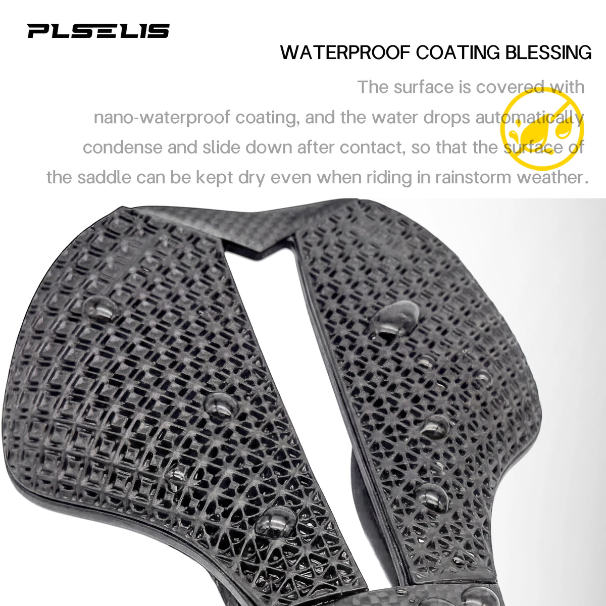 Plselis Road Bicycle Saddle High-Strength Carbon Fiber 3D Printed Counterweight Lightweight 130g Bike Cushion Riding Accessory