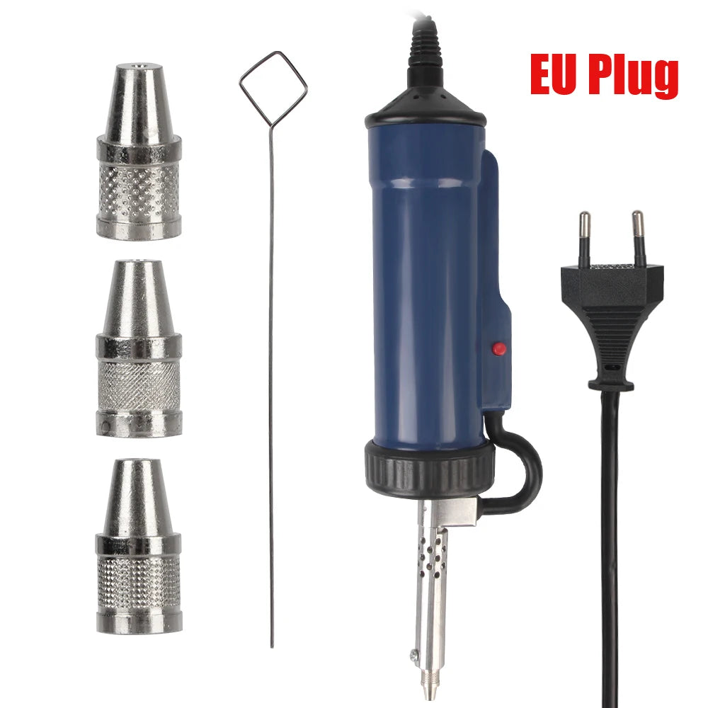 Tin Sucker Vacuum with 3 Suction Nozzle EU/US Plug Soldering Remove Pump Electric Solder ADT03 New Desoldering Machine